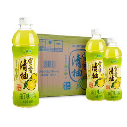 【好乐源】三得利(Suntory) 蜜香清柚饮料450ML*15瓶/箱