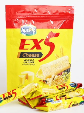 【好乐源】英国进口 AusPro奥特多牌EX5 谷麦棒米卷100g 芝士夹心棒120g