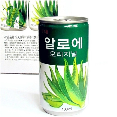 【好乐源】韩国进口 乐天芦荟汁180ml/罐