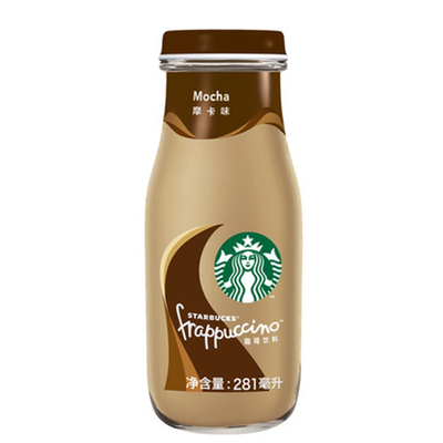 【好乐源】摩卡 美国进口starbucks/星巴克星冰乐咖啡味281ml/瓶 摩卡味