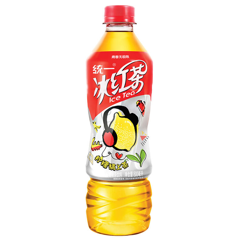 【好乐源】统一 冰红茶 柠檬味茶饮料 500ml/瓶