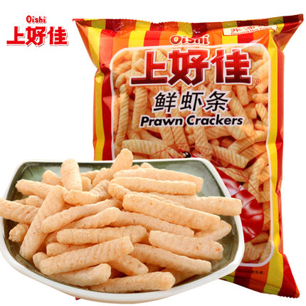 【好乐源】Oishi/上好佳鲜虾条 40g/包 膨化休闲办公室零食小吃礼包