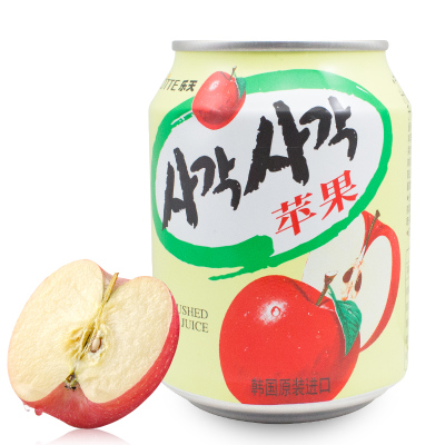 【好乐源】苹果果汁 238ml 韩国进口饮料 LOTTE乐天 夏季果味饮品