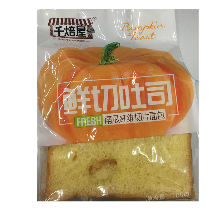 【好乐源】南瓜纤维切片面包 千焙屋 105g 鲜切吐司