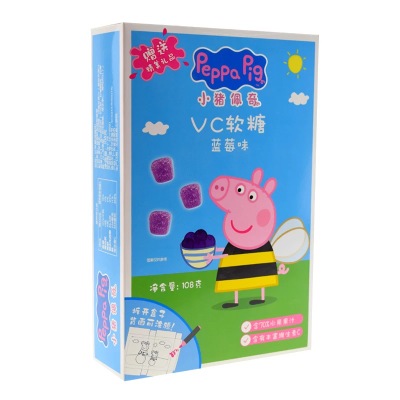 【好乐源】蓝莓味 小猪佩奇VC果汁软糖108g 儿童零食送小礼品[