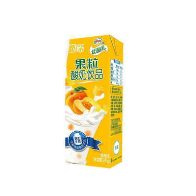 【好乐源】黄桃味 伊利果粒多优酸乳酸奶饮品 245g