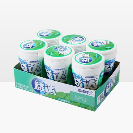 【好乐源】益达瓶装 冰凉薄荷味56g 约40粒/瓶*6