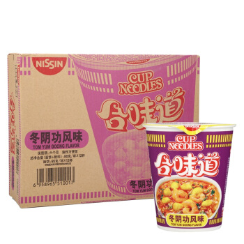 【好乐源整件】日清 方便面 合味道冬阴功风味 80g*12杯整箱装