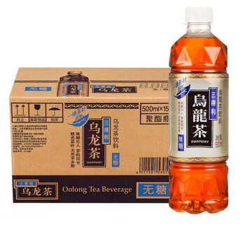 【好乐源】SUNTORY三得利无糖乌龙茶500ml*15瓶整箱 茶饮料