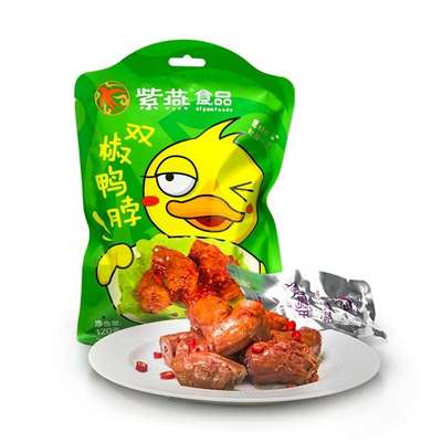 【好乐源】紫燕百味鸡双椒鸭脖办公室零食真空包装卤味熟食开袋即食小吃120G